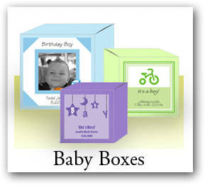 Custom baby favor boxes